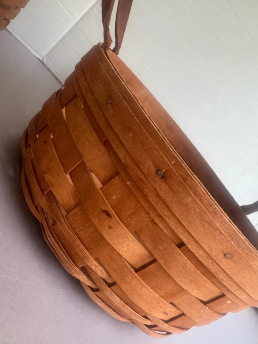 Longaberger Three-Piece Small Natural Brown Woven Basket Set - Picture 7 of 13